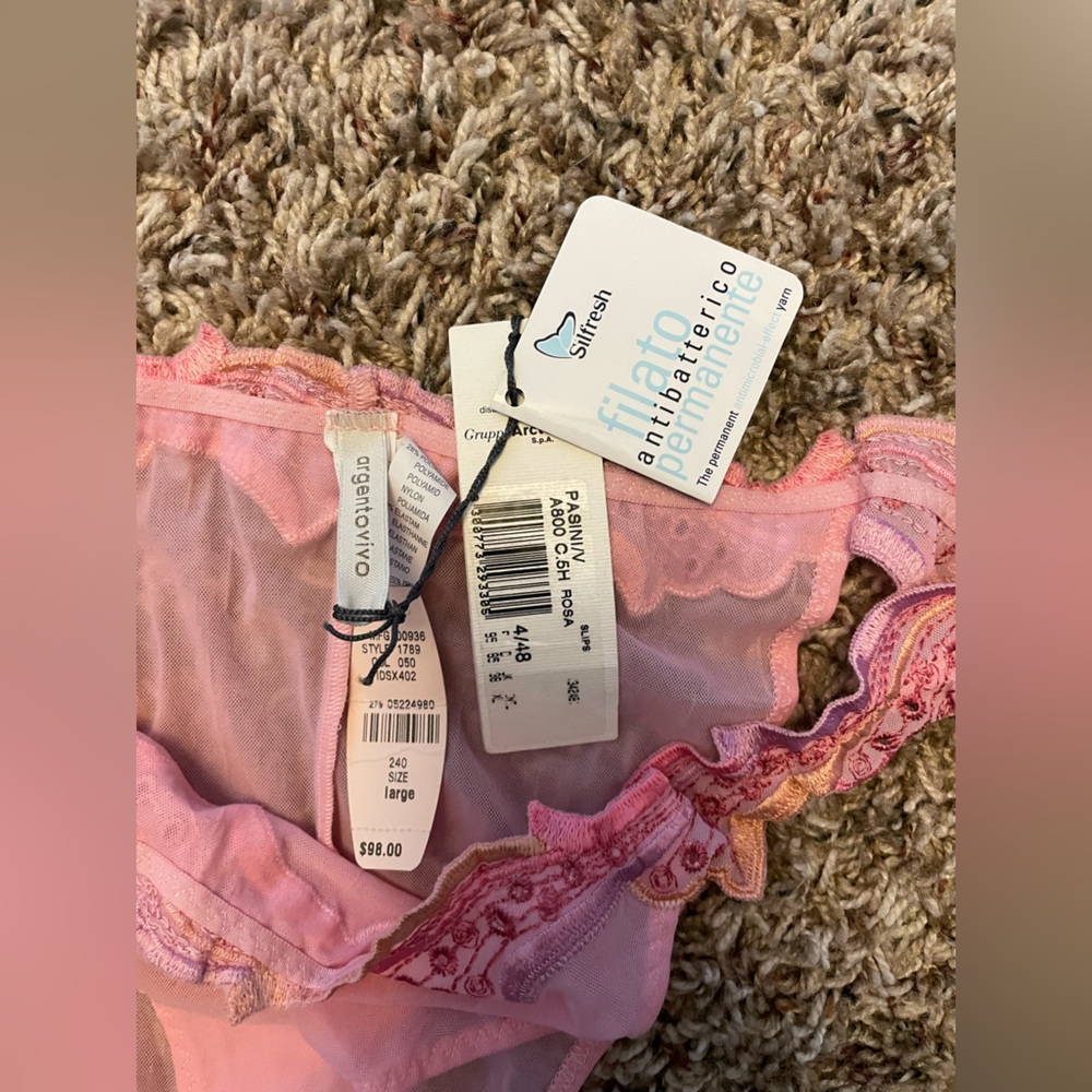 Beautiful VS X Argentovivo lace and mesh cheeky panty - Picture 2 of 3